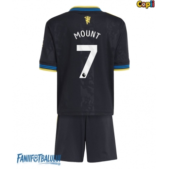 Manchester United Mason Mount #7 Echipament de Fotbal Replică 2025-26 Copii Treilea (+ Șorturi)